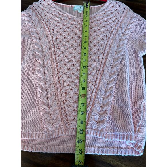 Ruby Moon Cable Knit Light Pink Sweater Womens Size Large - Picture 4 of 7
